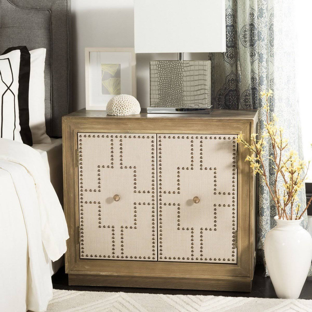 Antique Beige 2-Door Chest F2711