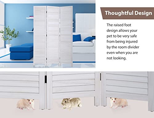 47.7'' Wide 67'' Tall 3 Panel Wooden Folding Room Divider Z924425