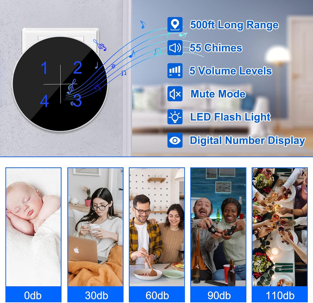 Wireless Caregiver Pager Emergency Alert System Call Button F741