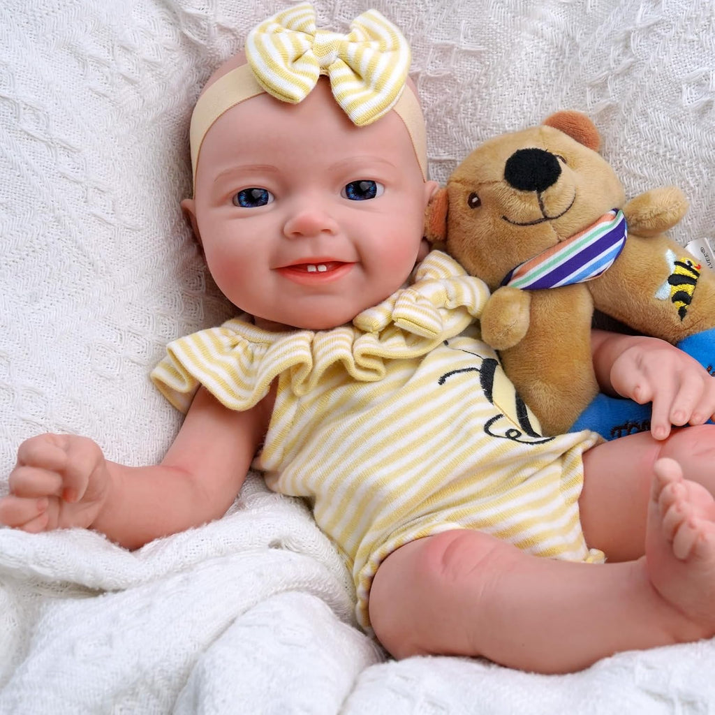 16-Inch Full Platinum Silicone Realistic Newborn Baby Dolls Z428276