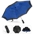Blue 45" Reverse Folding Umbrella with Reflective Strip B766