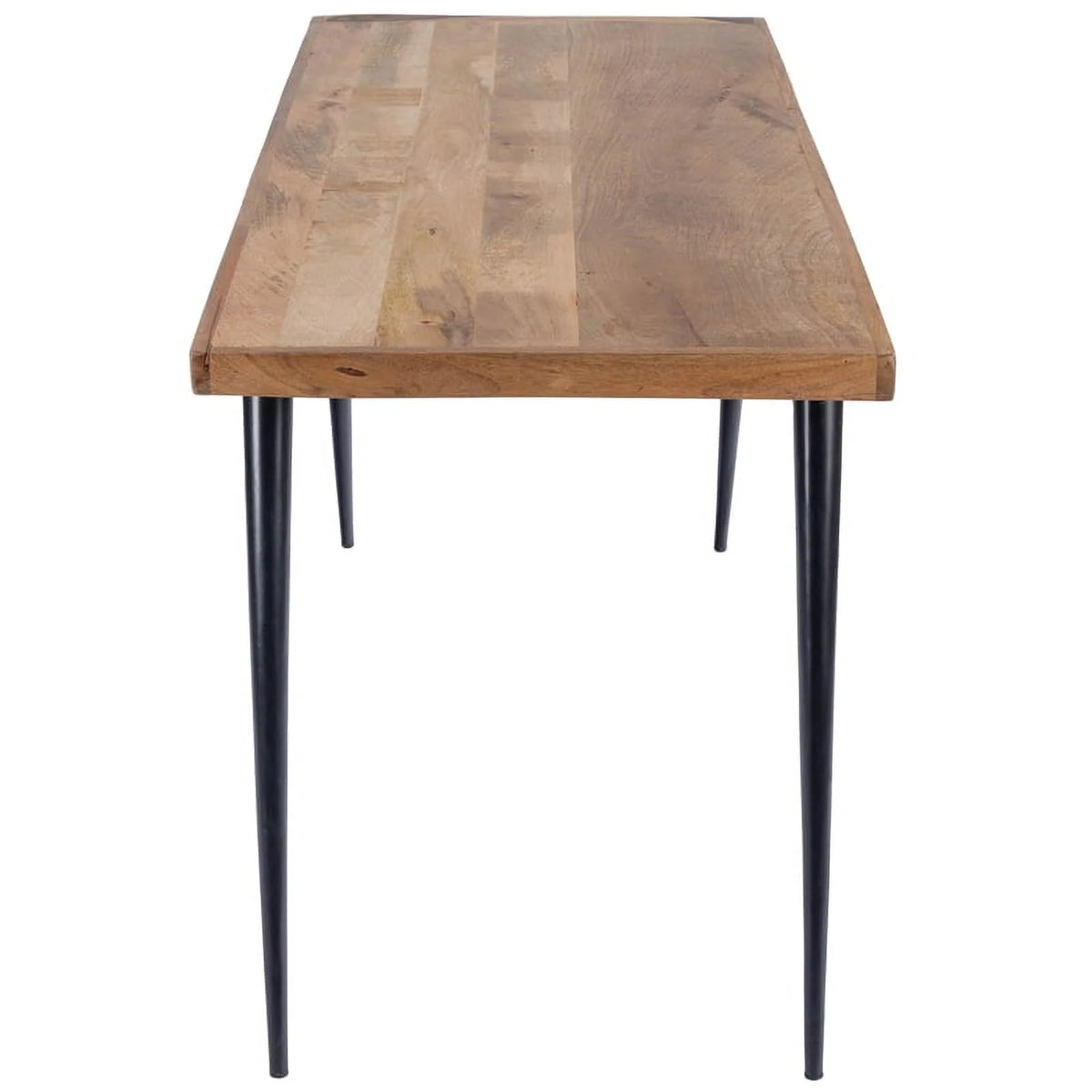 Rustic Industrial Natural Wood and Metal Desk in Brown Y297