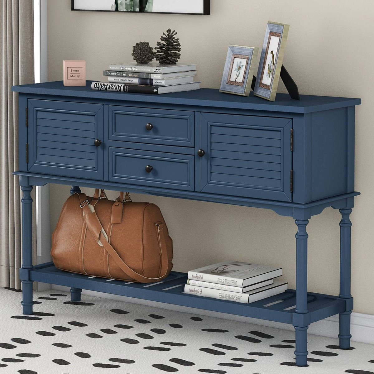 Black 47'' Sofa Table Console Table R92091