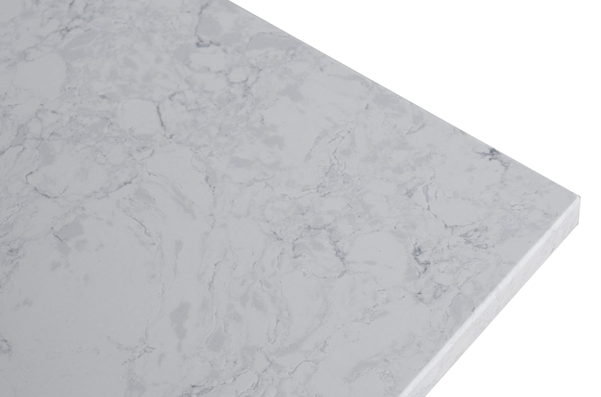 37in Grey Engineered Stone Vanity Top with Ceramic Sink B8201
