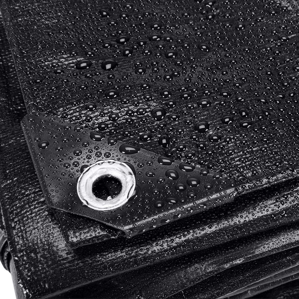 18 ft. x 24 ft. Silver and Black Weather-Resistant Tarp Q444