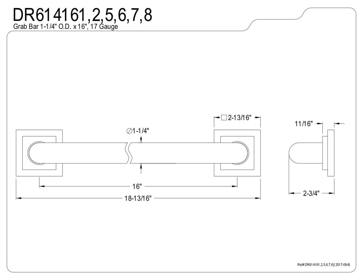 Polished Brass Grab Bar S248