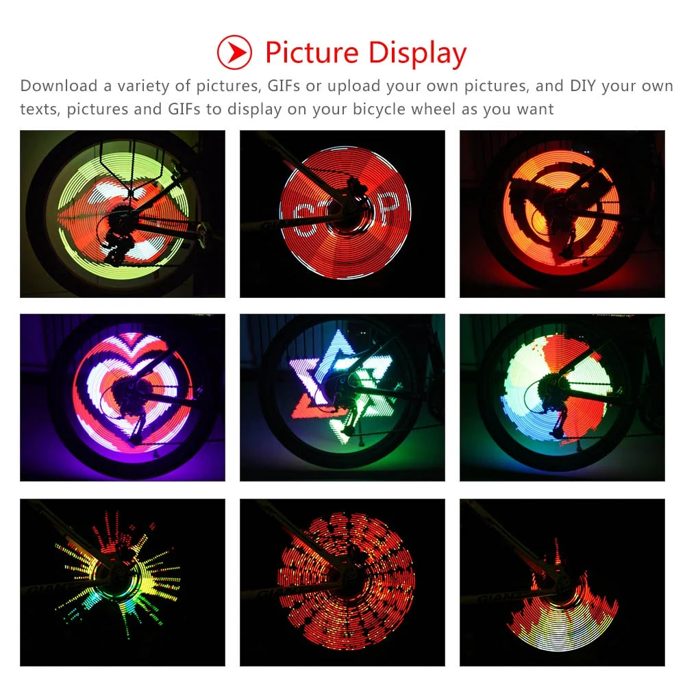 64 LEDs Rechargeable Bike Spoke Wheel Light T291
