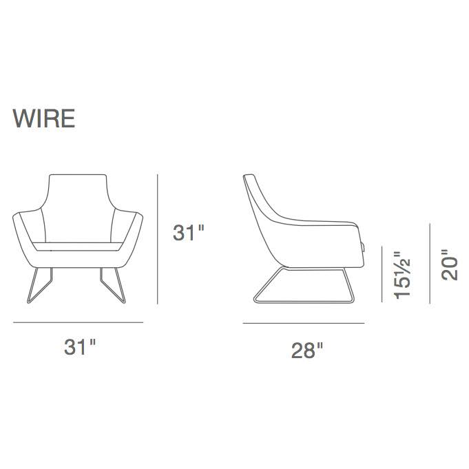 Black Leatherette Arm Chair with Chrome Wire Base O6471