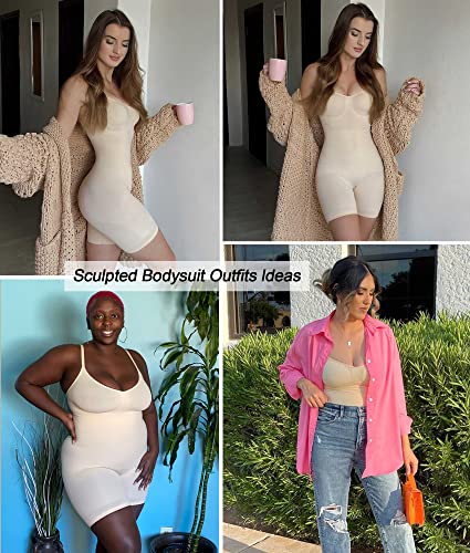 Mid Thigh Tummy Control Bodysuit M253