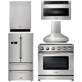 36 Electric Range, Range Hood, Microwave, Refrigerator, Dishwasher M313
