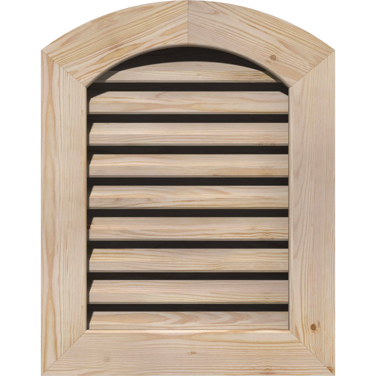Arch Top Gable Vent, Smooth Pine, Unfinished T45309