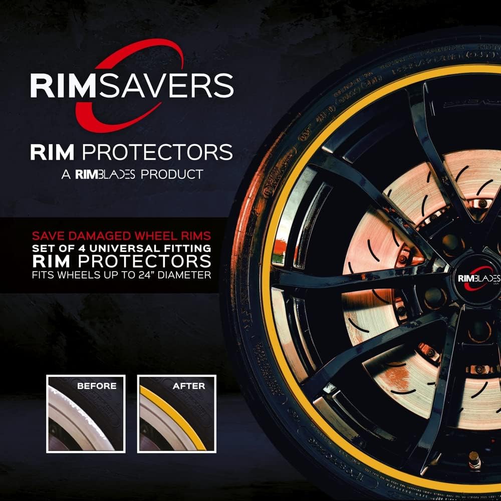Yellow Set of 4 Wheel Rim Protectors C39074