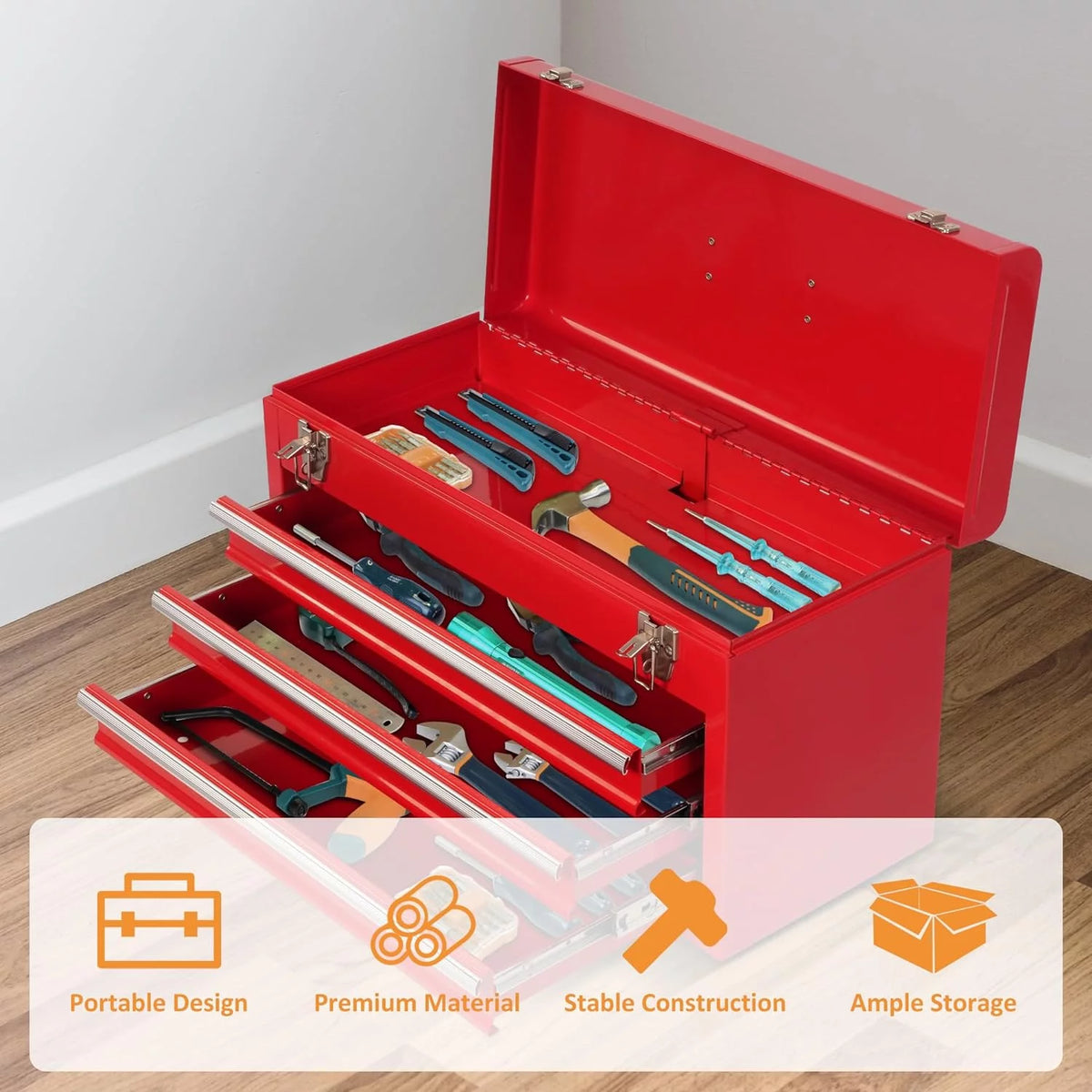 Rolling Tool Chest with 5 Drawers S2193