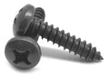 1/4-14 x 3/8 Phillips Pan Head Sheet Metal Screw Black Oxide B84466