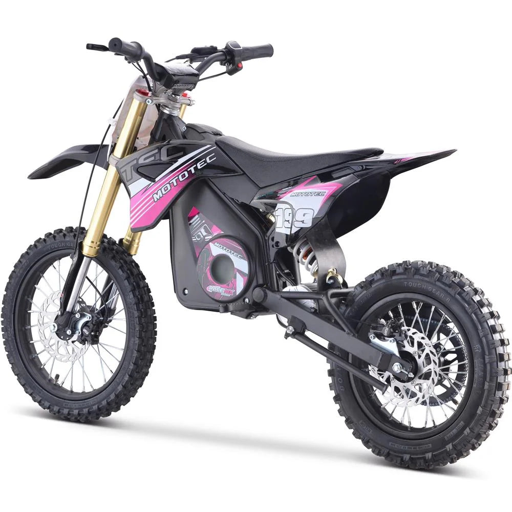 Pink Electric Dirt Bike 1500w 48v Lithium V823