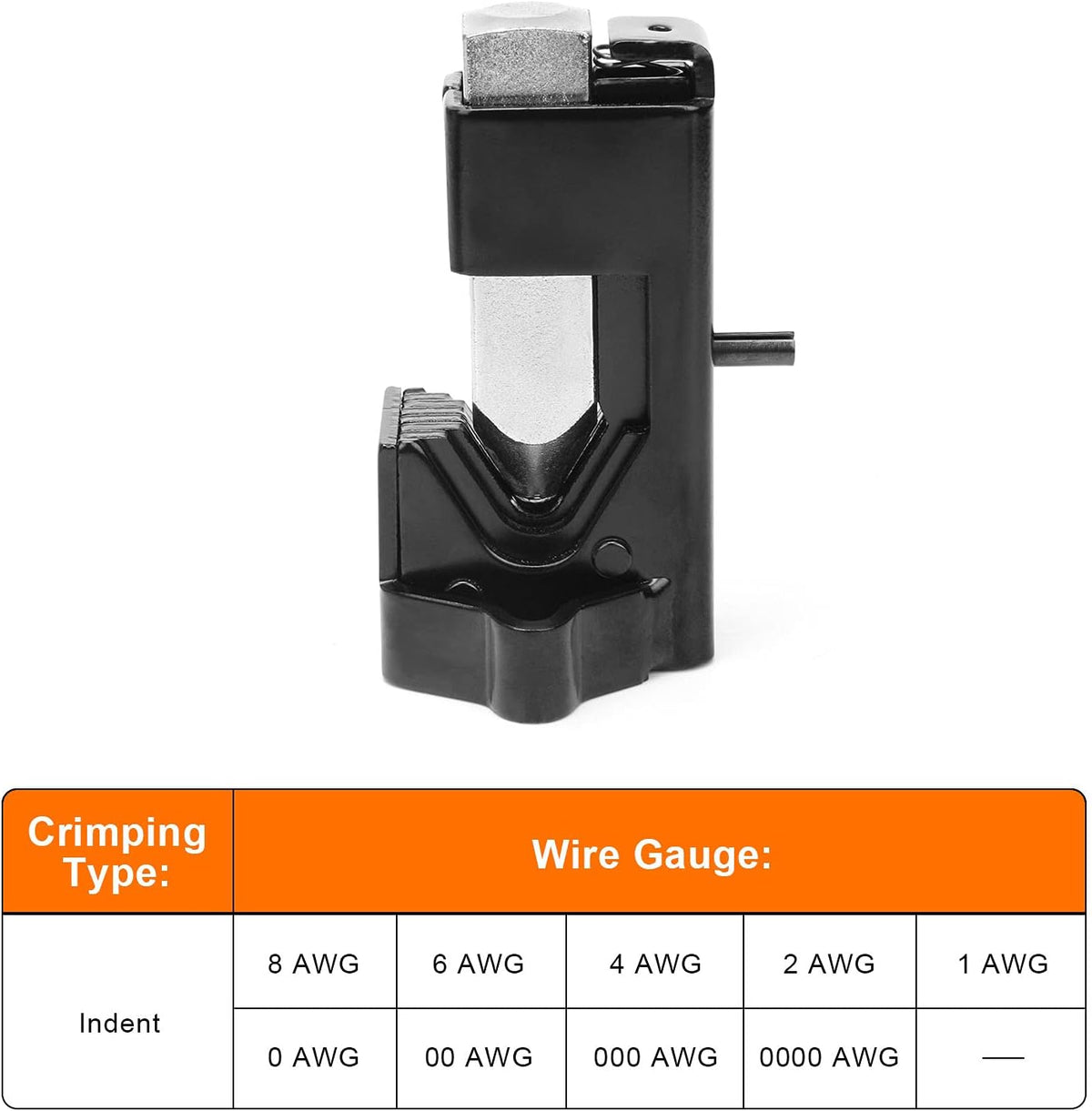 Hammer Crimping Tool for 8 to 4/0 AWG with 4Pcs Terminal Connector and 4Pcs Heat Shrink Tube Z76040