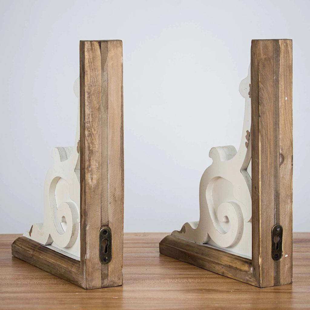 Wood Corbel Shelf Brackets Set of 2 N6500
