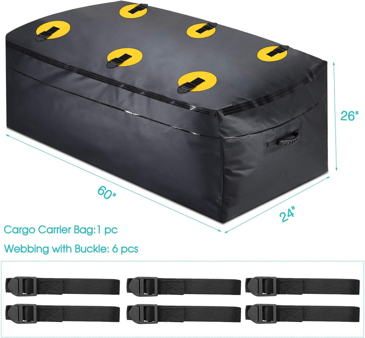 100% Waterproof 22 Cu Ft Hitch Cargo Carrier Bag L514