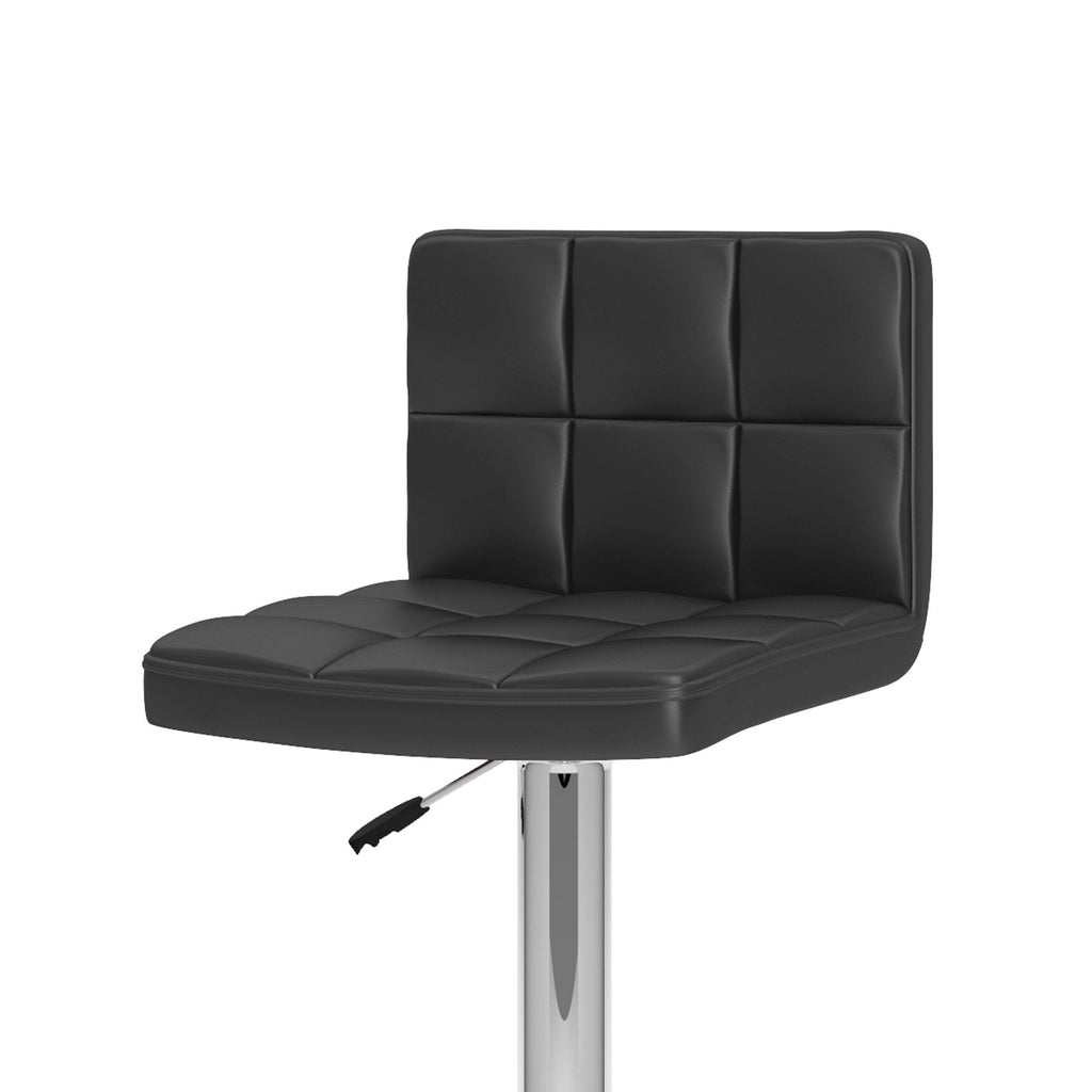 Adjustable Leatherette Bar Stool Set of 2 Red G381342