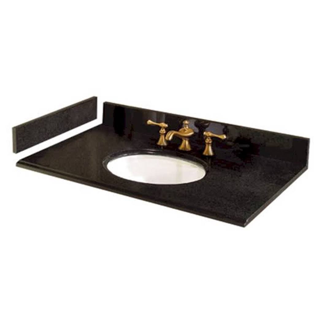 31x22 Golden Hill Granite Vanity Top with White Bowl Q4575