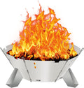 Portable Collapsible Stainless Steel Wood Burning Fire Pit W3519