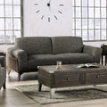 Gray Fabric & Leatherette Sofa E20274