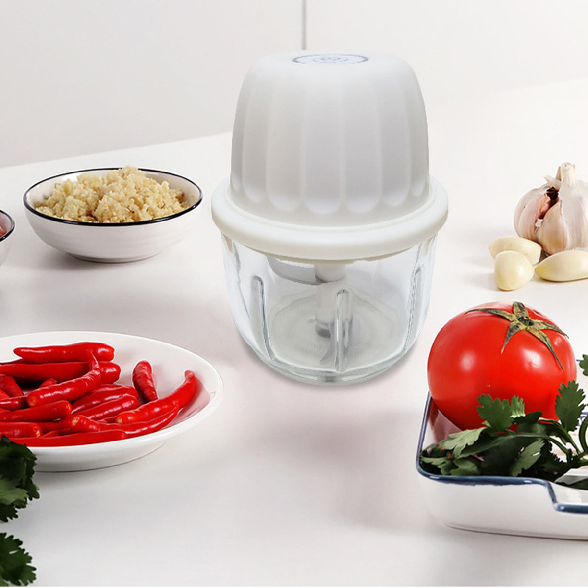 Electric Mini Garlic Chopper Food Processor with 300ml Cup K476282