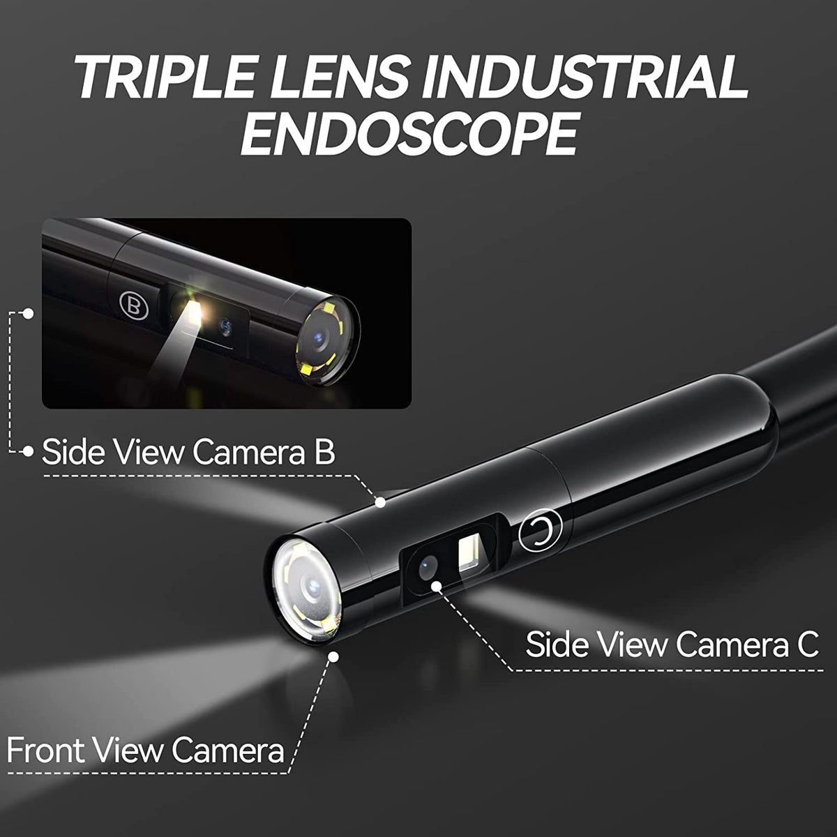 5inch IPS Screen HD Waterproof Borescope Inspection Camera (16.5ft) P502929