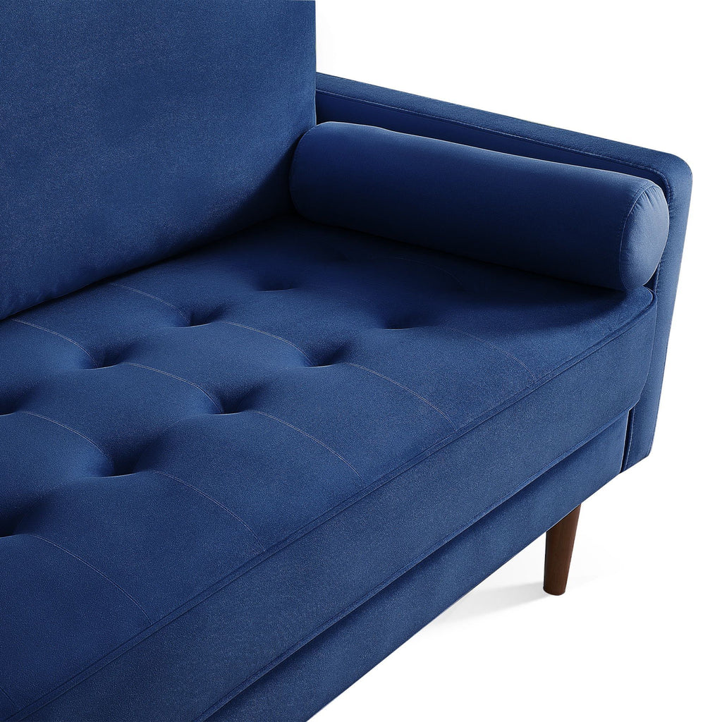 69" Tufted Velvet Sofa with Bolster Pillows G789