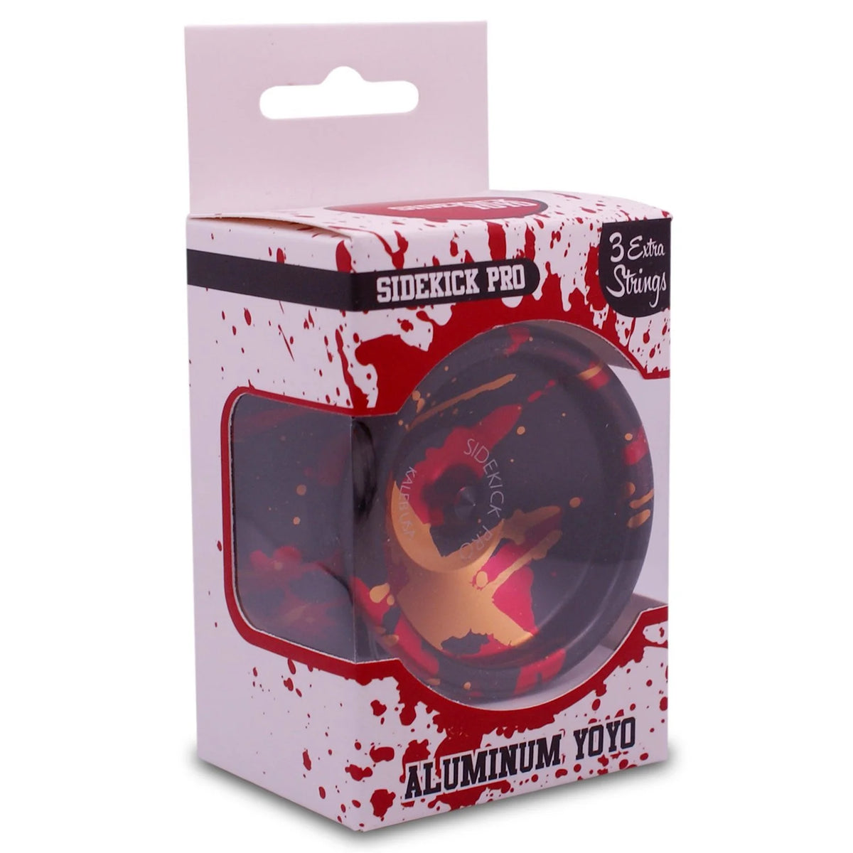 Black Red Gold Splashes Professional Aluminum YoYo G1967
