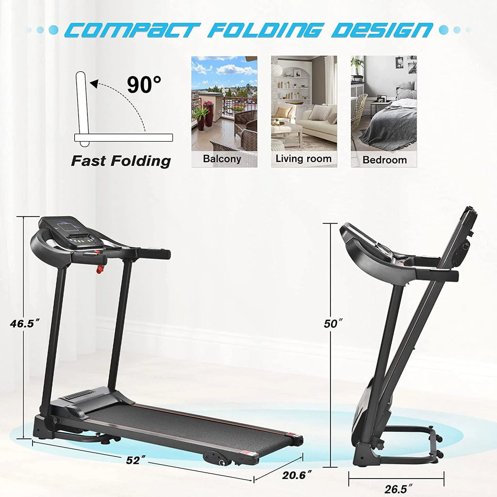 Folding Treadmill with Bluetooth and Incline O39580