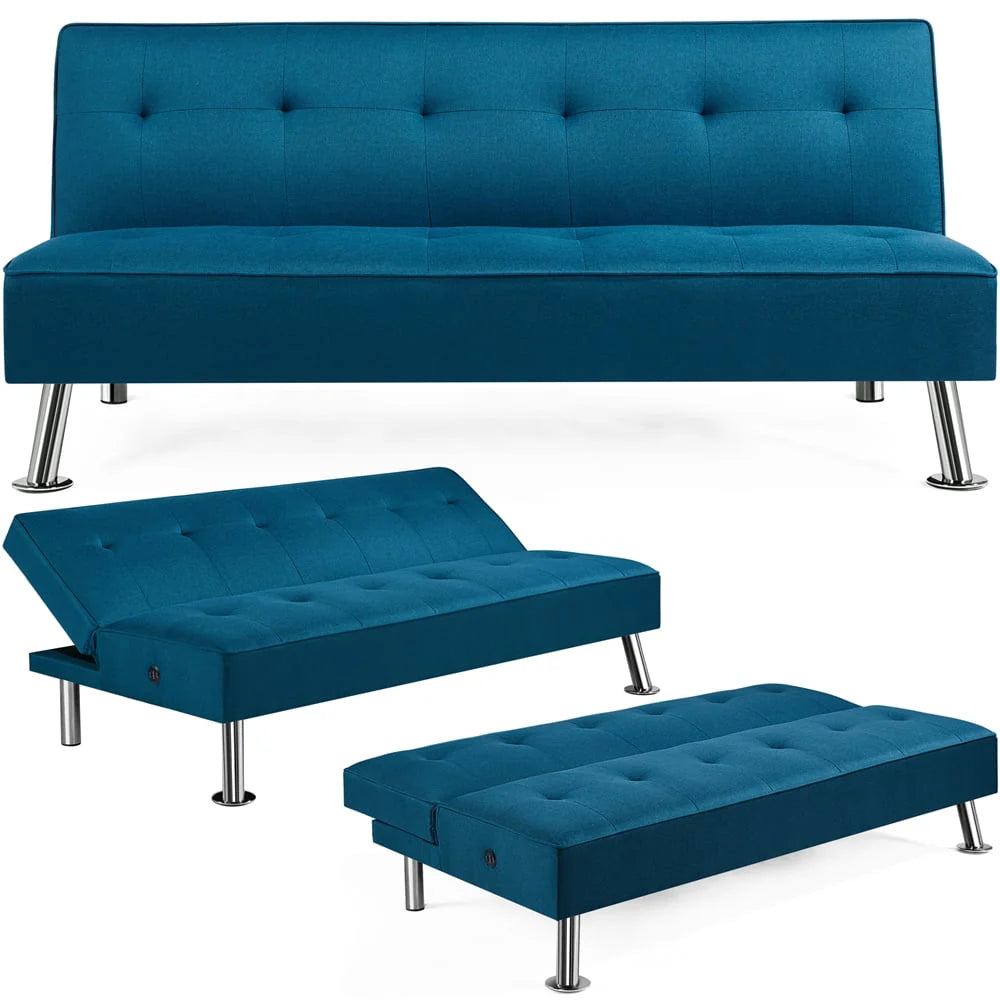 Blue Convertible Futon E128711