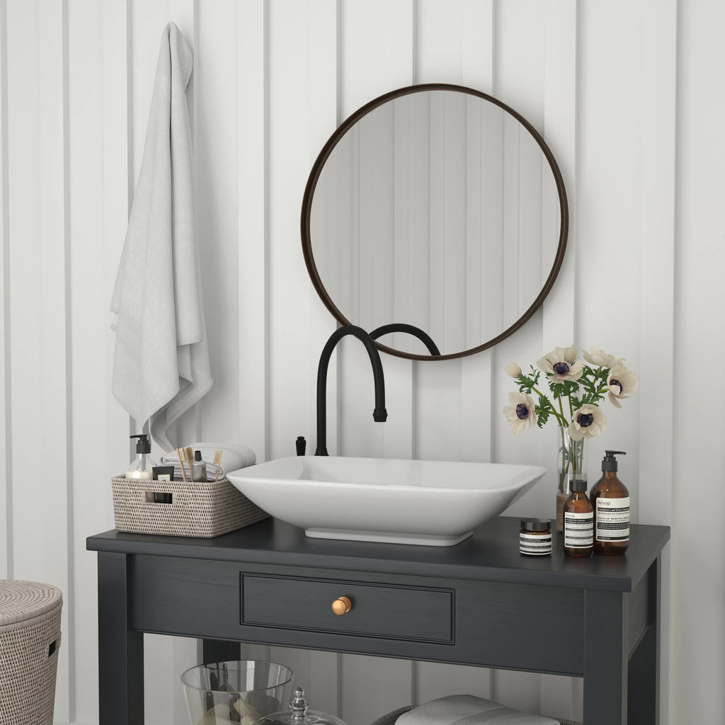 Brushed Bronze Wall Mounted Mirror G58006