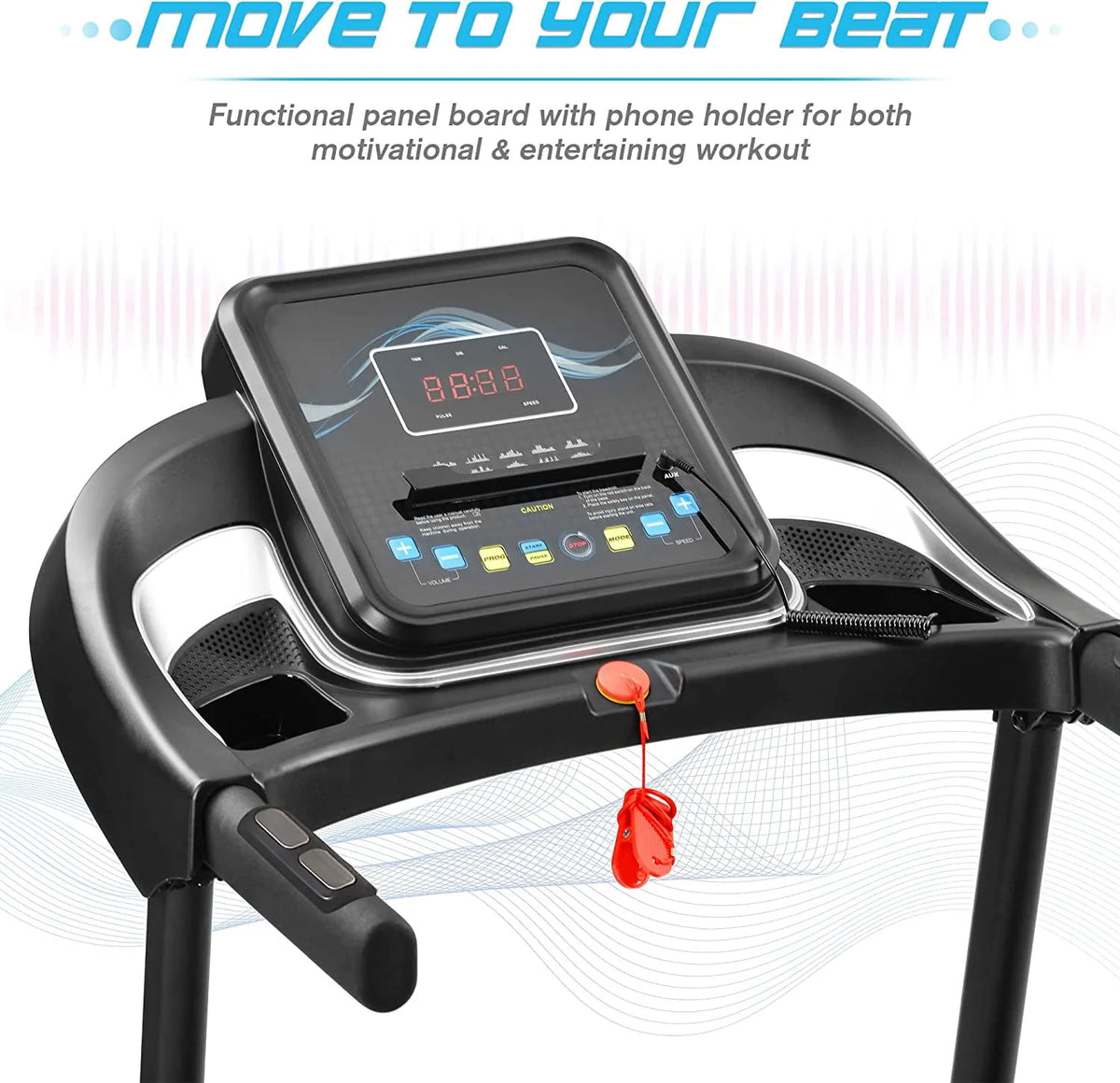 Folding Treadmill with Bluetooth and Incline O39580
