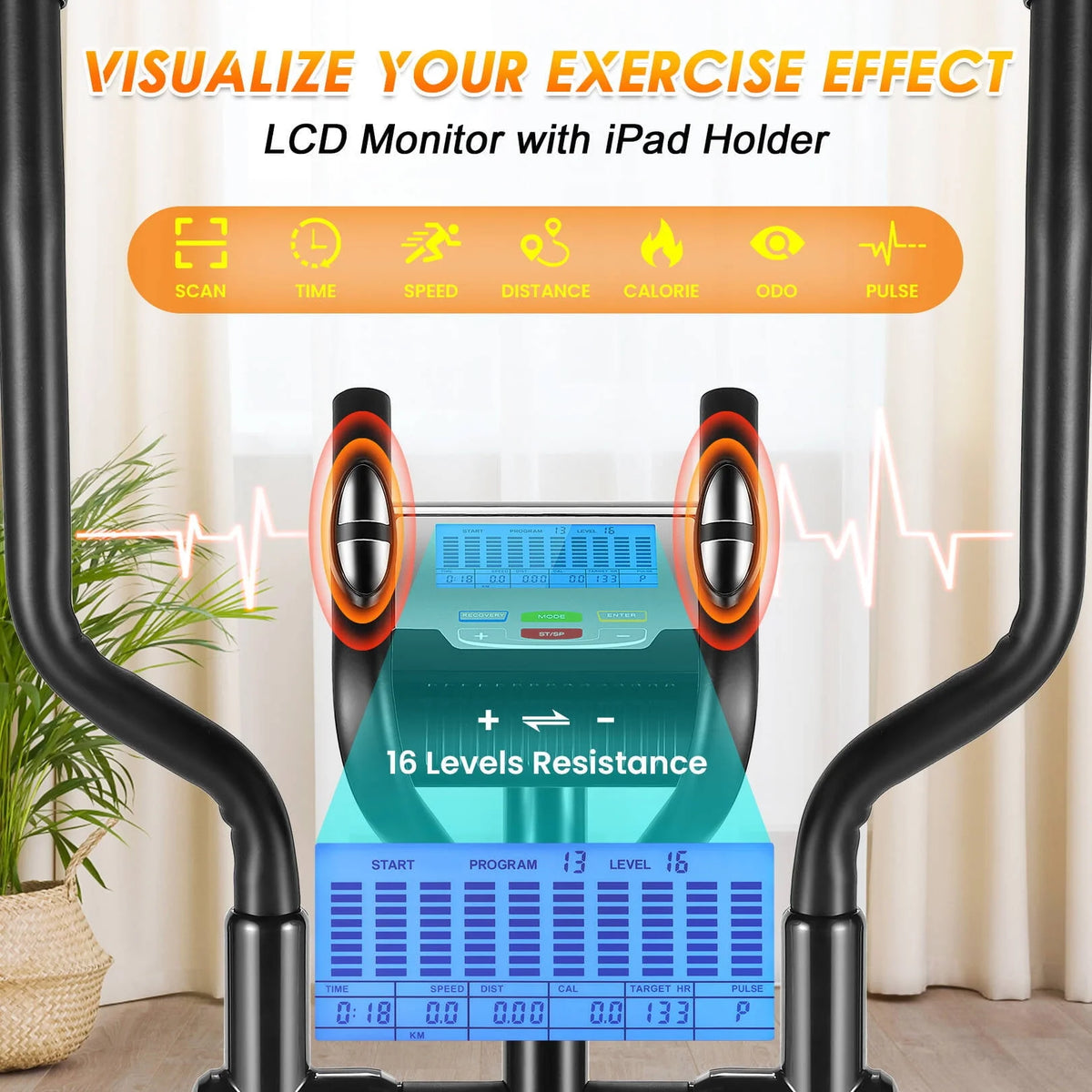 Elliptical Machine with 16 Levels Magnetic Resistance I78823