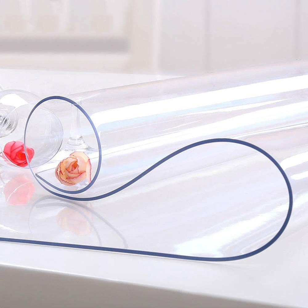 1.5mm Thick Frosted PVC Table Cover Protector 42 x 60 Inch C11978