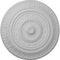 26 5/8x22OD x 2 1/4x22P Hand-Painted Warm Silver Ceiling Medallion F759
