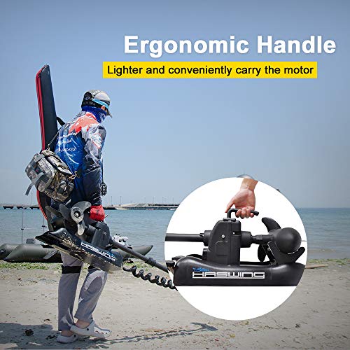 Black 12V 55LBS Bow Mount 54” Trolling Motor with Remote Control L633217
