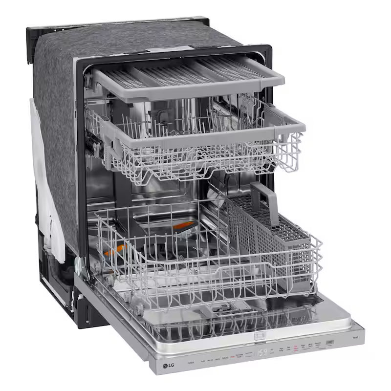 24 in. Smart Wi-Fi Dishwasher with 3rd Rack, Stainless Steel E6384