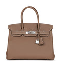 Etoupe Togo Palladium Hardware Handbag F3925