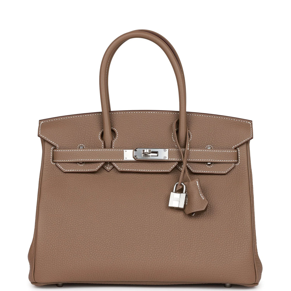 Etoupe Togo Palladium Hardware Handbag F3925