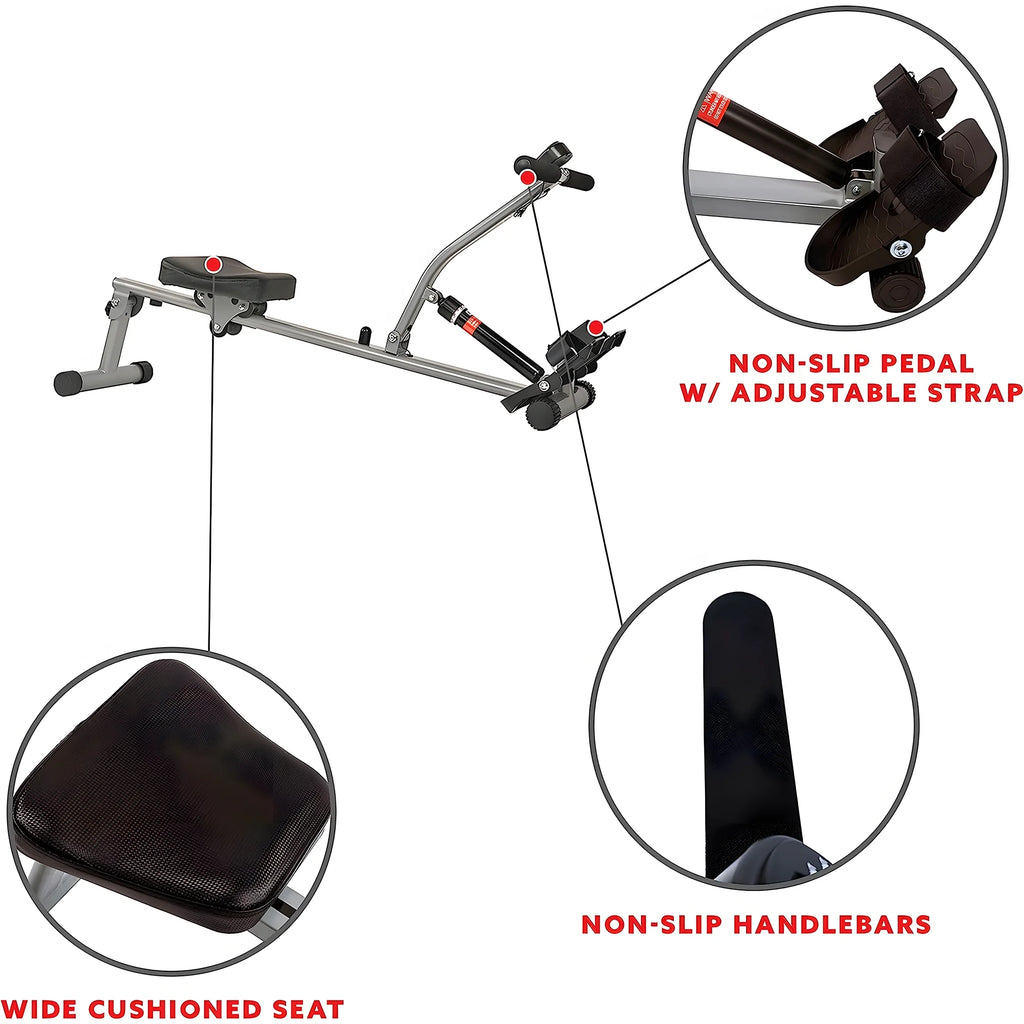 Rowing Machine with Adjustable Resistance and Digital Monitor E777972