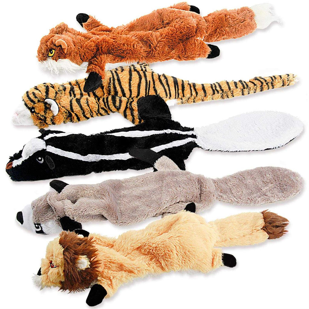No Stuffing Plush Dog Squeaky Chew Toy O612273