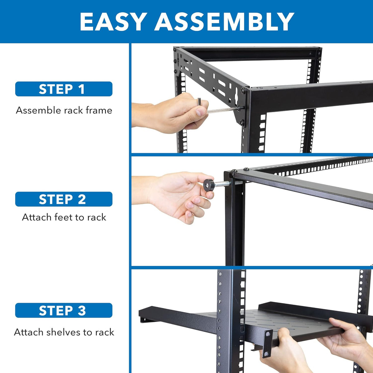 15U Server Rack with 2 Shelves Included A661728