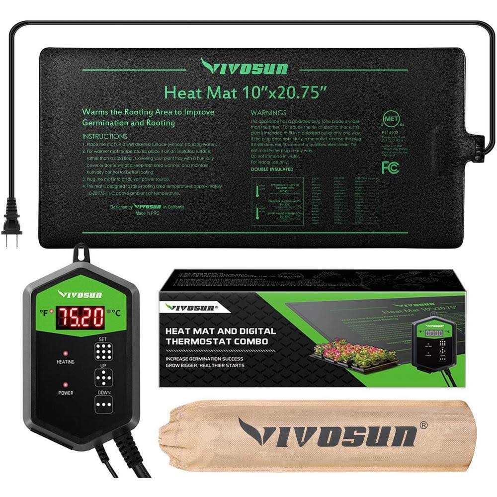 Seedling Heat Mat and Digital Thermostat Combo Set P44457
