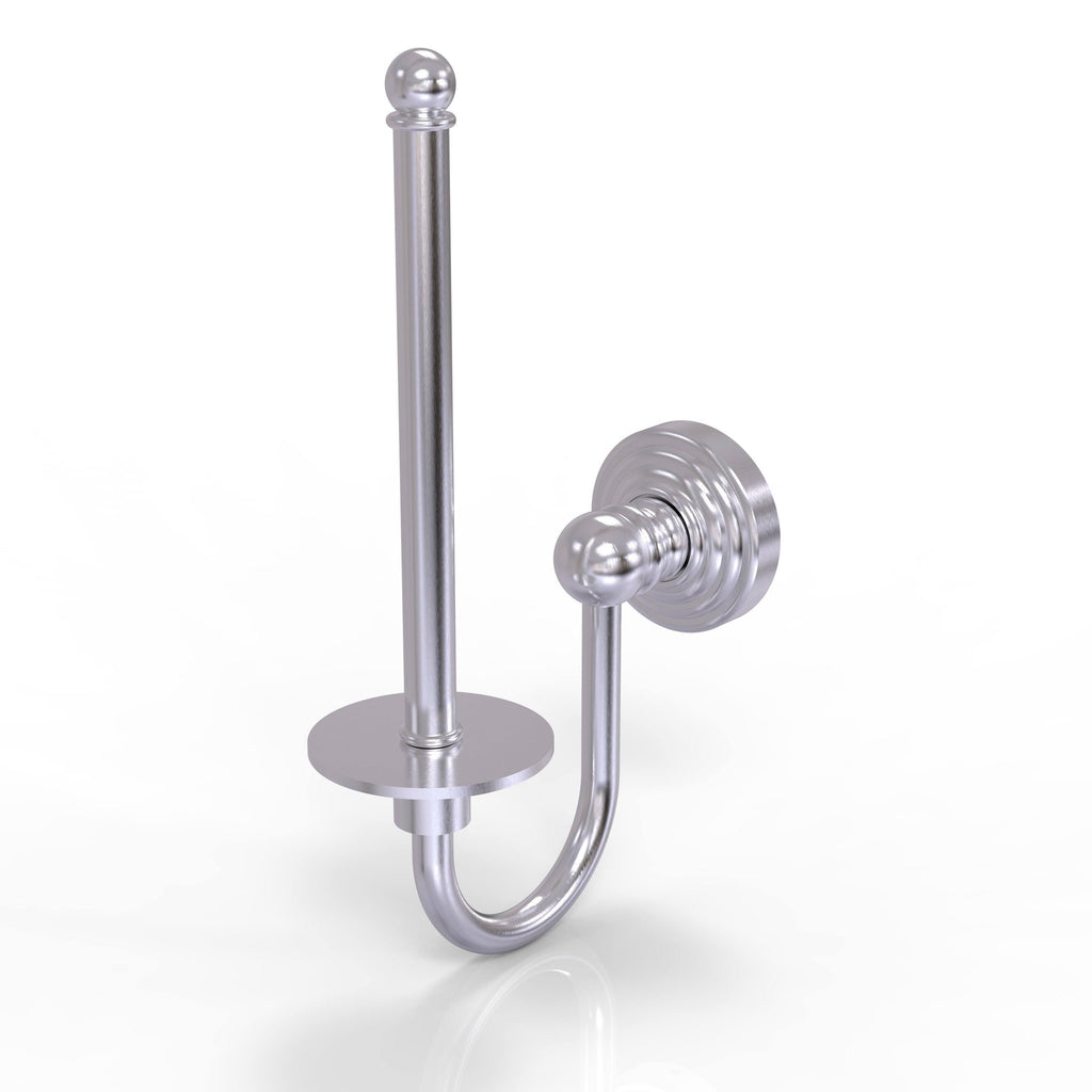 Satin Chrome Upright Toilet Tissue Holder Q5457