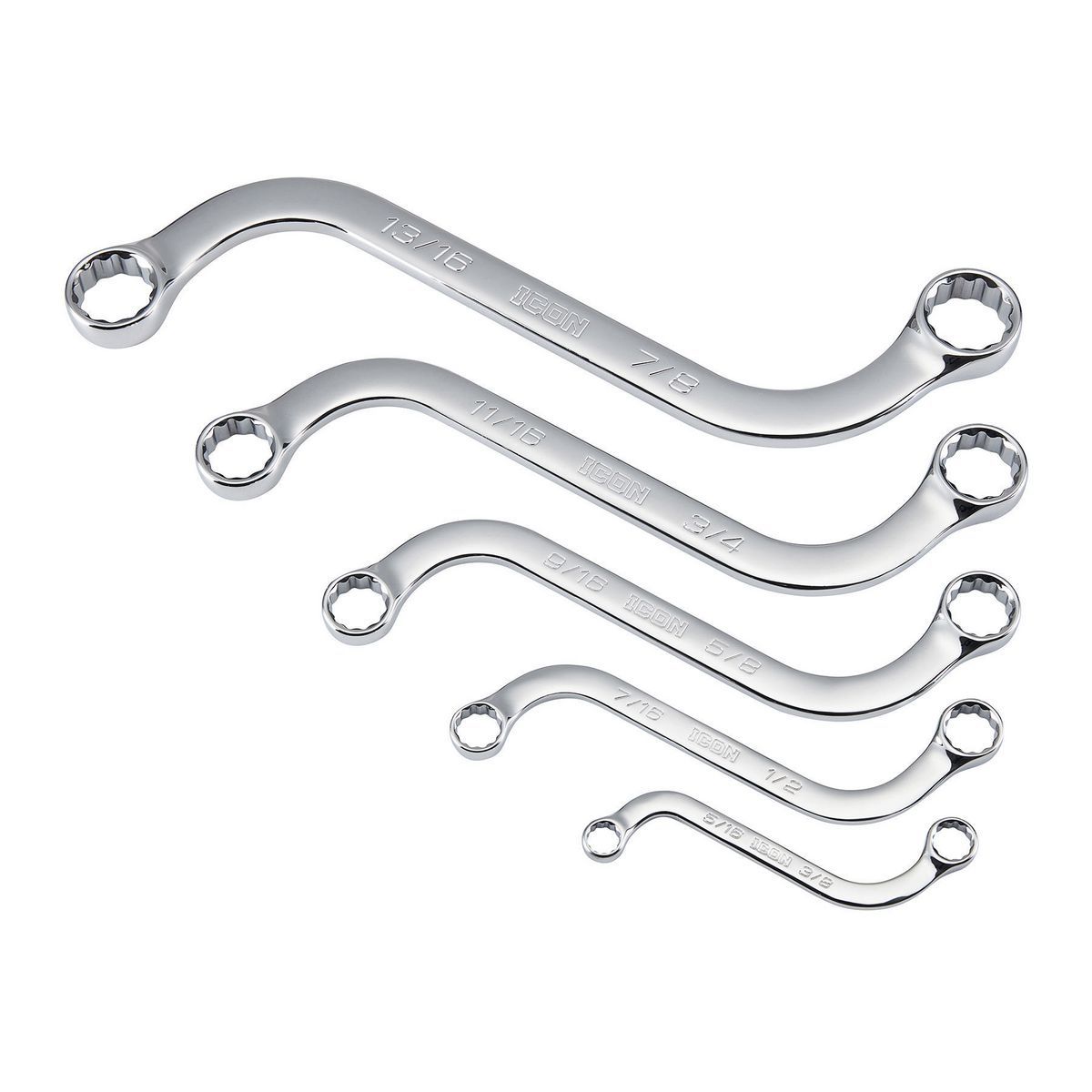 S-Shaped SAE Wrench Set, 5 Piece W646