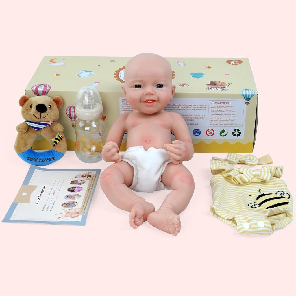 16-Inch Full Platinum Silicone Realistic Newborn Baby Dolls Z428276