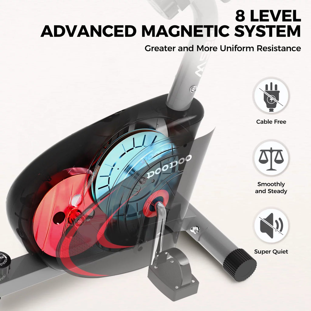 Recumbent Exercise Bike 8 Level Adjustable Magnetic Resistance D5596