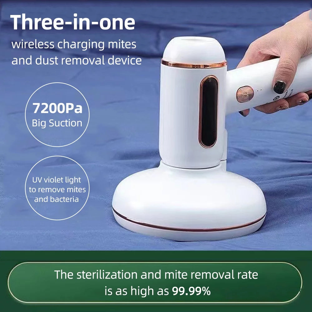 Wireless Household Mite Removal Machine 7200PA 120W Double Vacuum Cleaner UV Lamp Z437